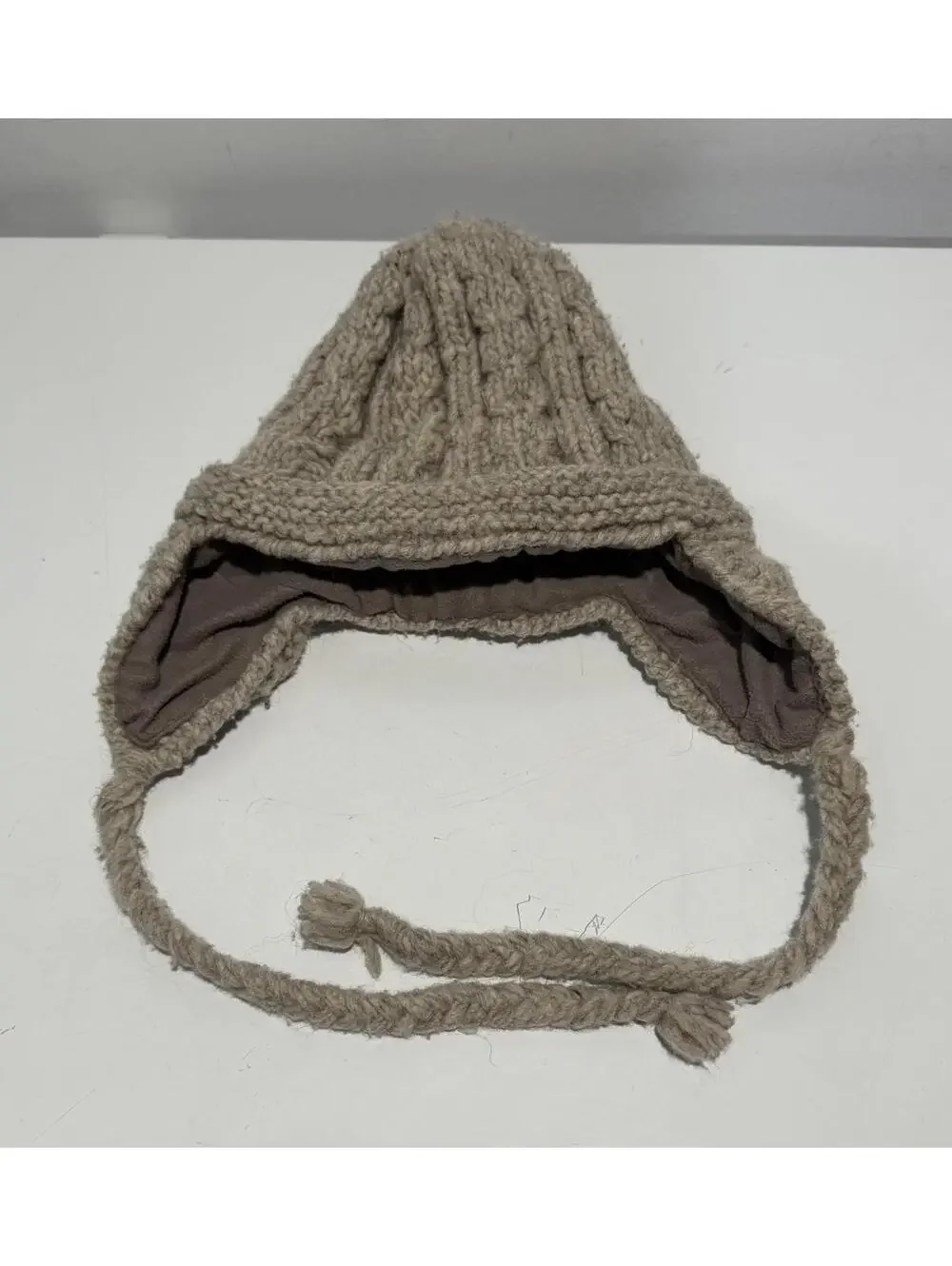 Womens Creation Knitting Beanie One Size Tan